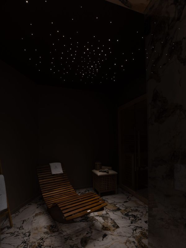 Illuminazione sauna di una suite