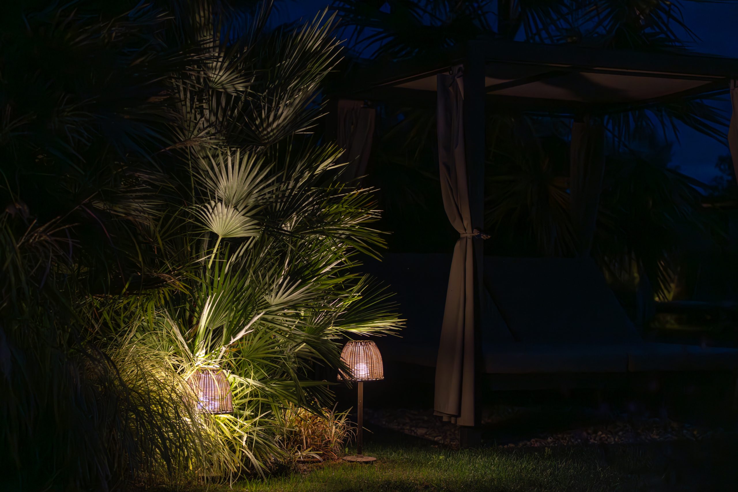 Illuminazione alberi con faretti da esterno