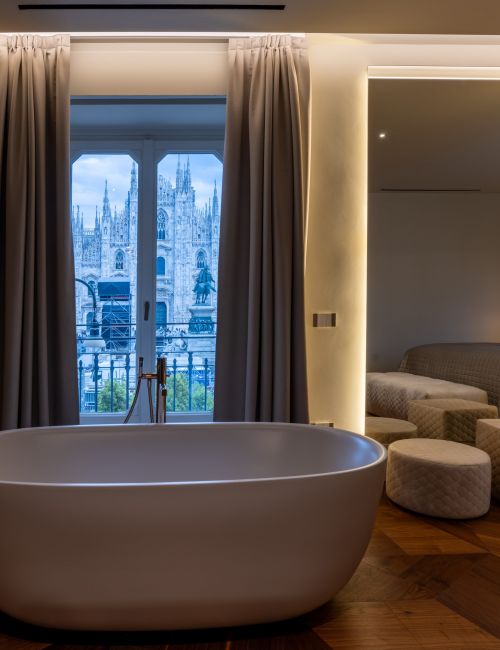 Vasca da bagno di una suite vista domo