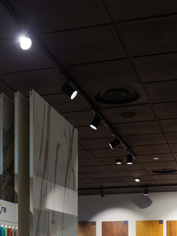 Faretti da soffitto con binario