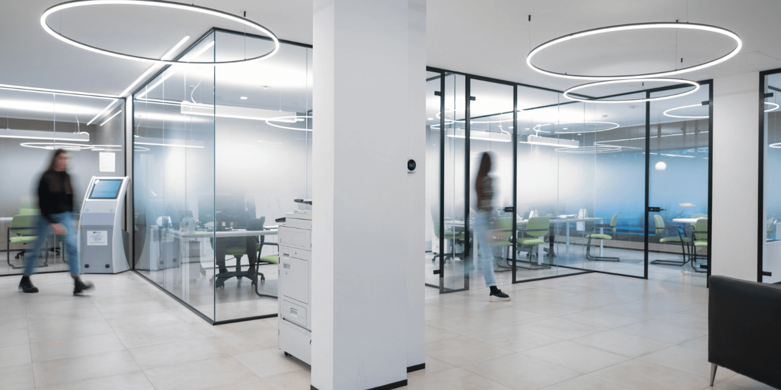 Illuminazione a sospensione Banca Cassa Rurale