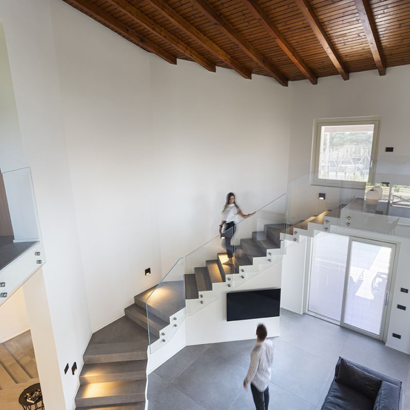 Illuminazione interni villa residenziale a Cazzago S. Martino