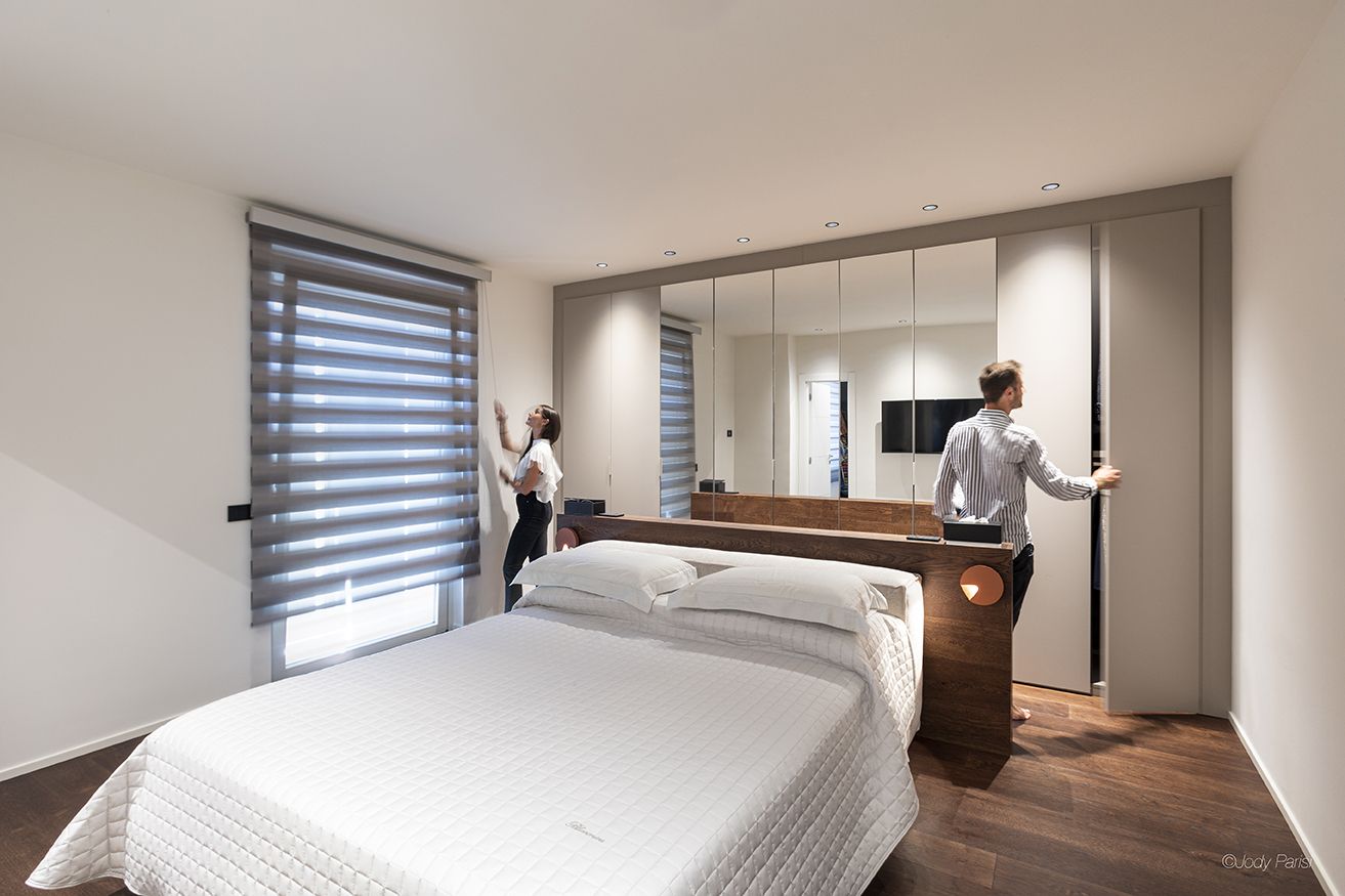 Faretti incassati per l'illuminazione della camera da letto