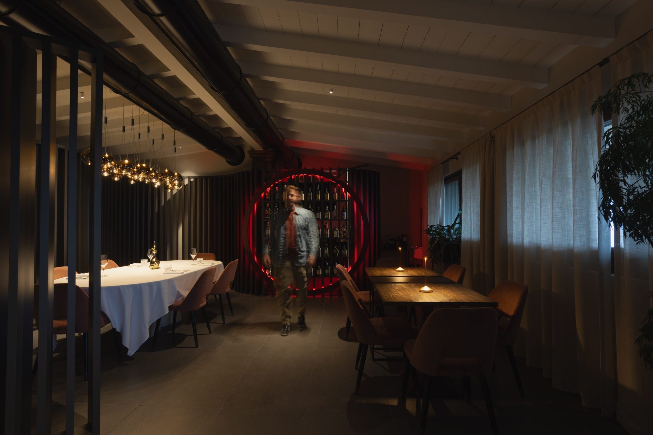 Lighting design per ristorante in provincia di Brescia.
